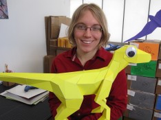 Lisa Glover is the founder of Architrep, which produces and sells origami dinosaur kits called KitRex.
