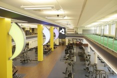 The interior of the fitness center at LVHN-One City Center.