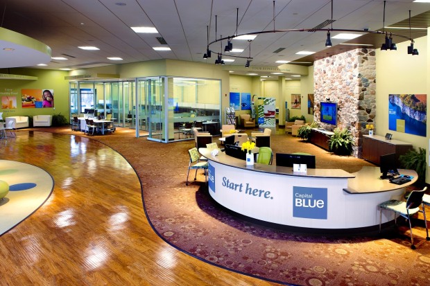 The interior of the Capital Blue health and wellness store at the Promenade Shops at Saucon Valley.