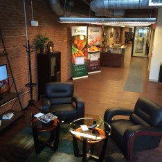 The interior of Sarbari's office at 806 Hamilton Street in Allentown.