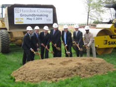 A groundbreaking ceremony was held for the $140 million Hamilton Crossings project, which will include a Target, Whole Foods and Costco Wholesale Club.