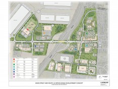 Click the image above toe enlarge the rendering of the Charles Chrin Interchange development concept.