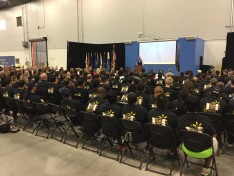 About 600 people, mostly Walmart employees, attended the sneak preview event for the recently-opened e-commerce center.