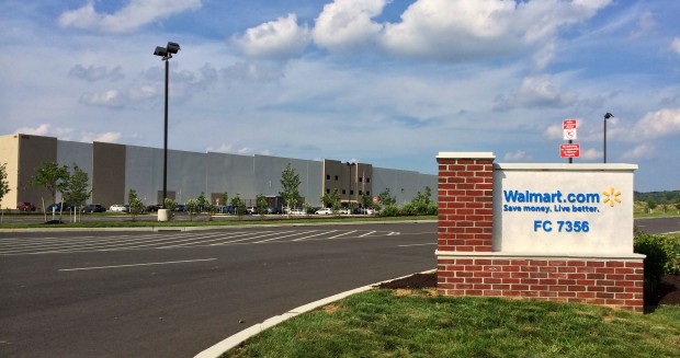 The new 1.2 million square foot Walmart e-commerce fulfillment center in Bethlehem's Lehigh Valley Industrial Park VII. (photo courtesy Walmart)