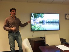 Andrew Twiggar, owner and co-founder of Dunn Twiggar, making a presentation at LVEDC.