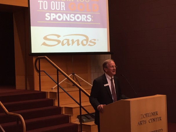 Discover Lehigh Valley President Michael Stershic speaking at the organization's annual meeting.