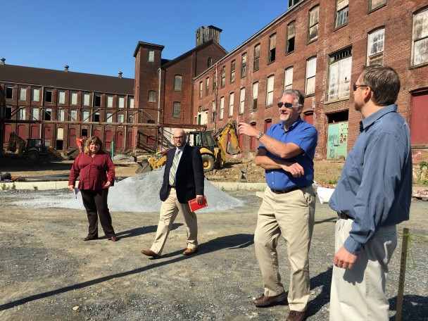 Representatives from the Pennsylvania Department of Environmental Protection (DEP) visited sites in Easton and Allentown during an Oct. 8 a tour led by LVEDC.