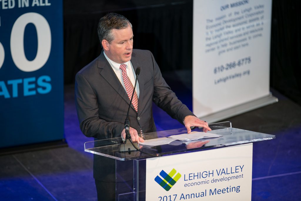 LVEDC Vice President of Finance John Kingsley speaking at the LVEDC 2017 Annual Meeting.