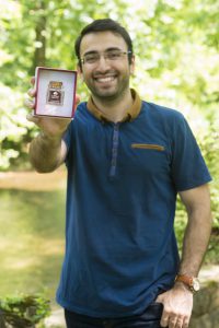 Ali Almasi with his product, Zaffrus.
