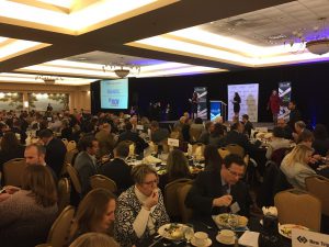 An announced crowd of more than 600 real estate developers attended the Greater Lehigh Valley Chamber of Commerce's 2018 Commercial Real Estate Outlook at the Holiday Inn in Upper Macungie Township.