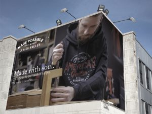 A rendering of a billboard advertisement featuring one of the new ads from the "Made Possible in Lehigh Valley" marketing campaign.